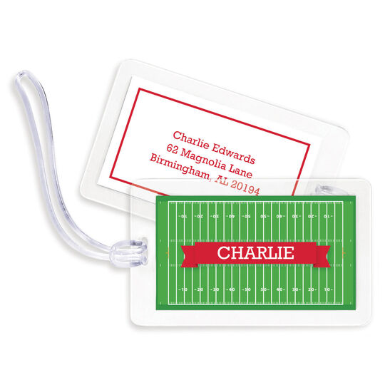 Football Field Luggage Tags